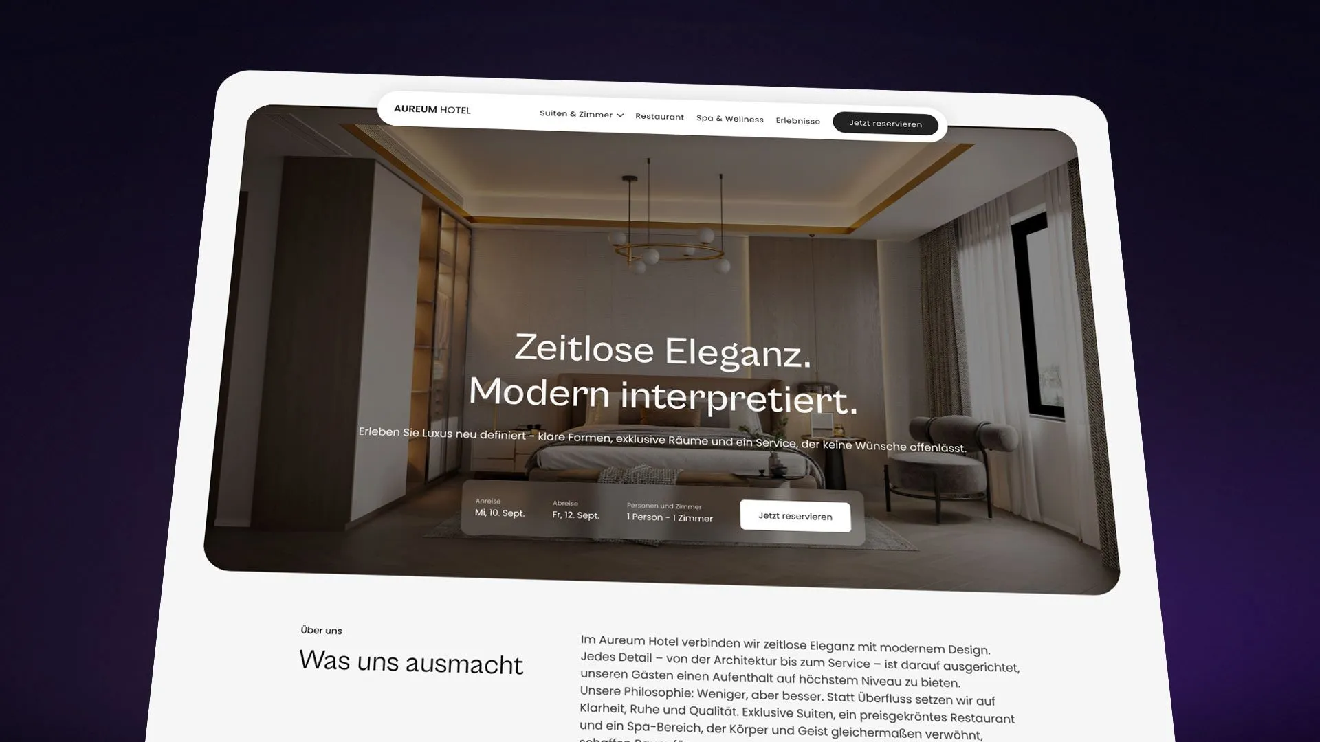 Code-Ansicht einer modernen Web-Applikation mit Fokus auf saubere Architektur.
