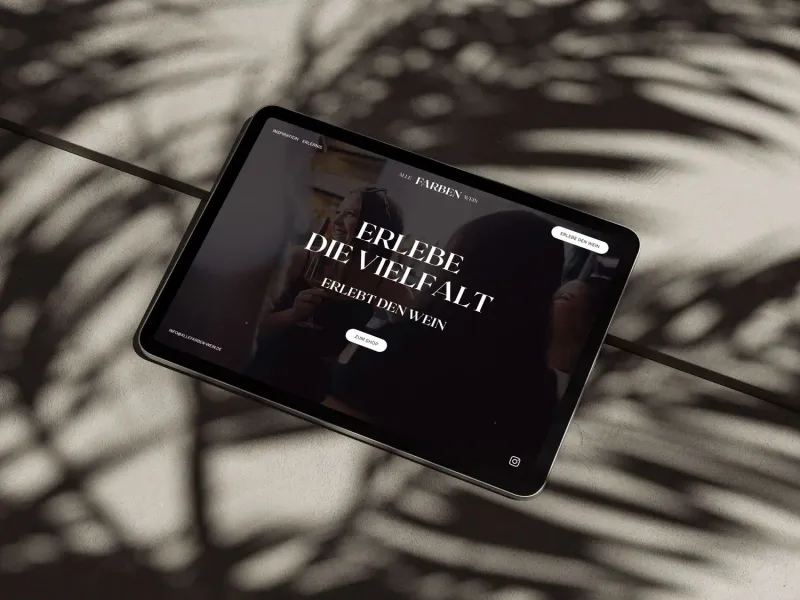 Alle Farben Wein Hero Screen