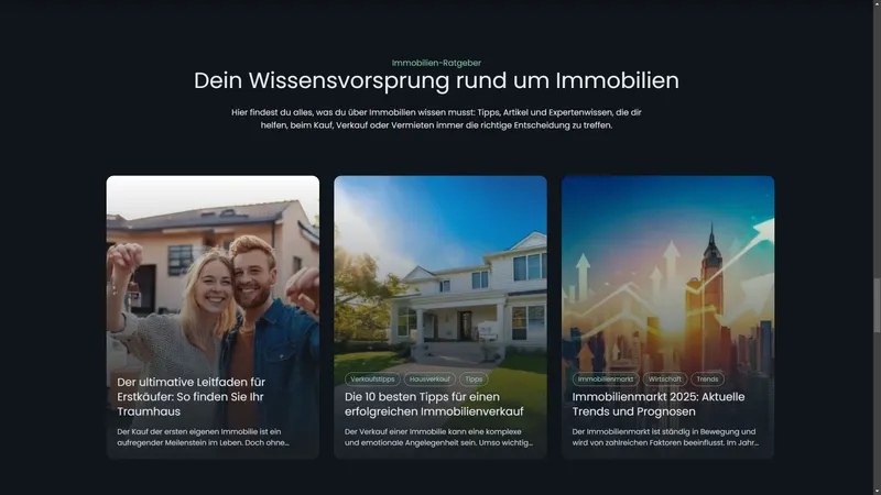Immobilienmakler Webseite