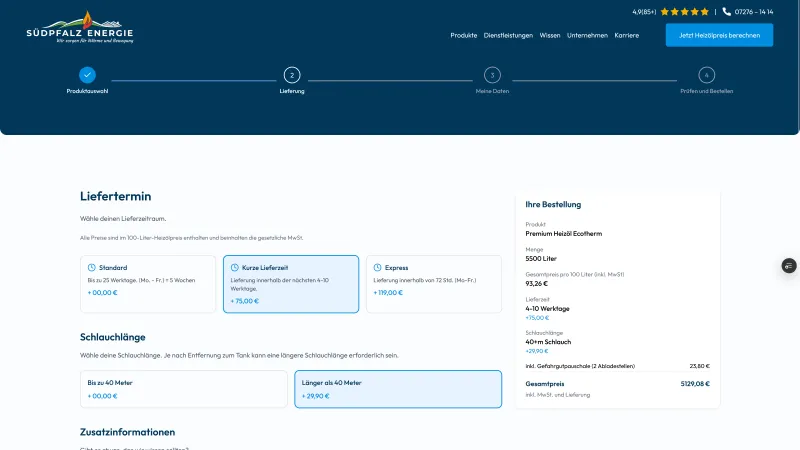 Südpfalz Energie Website Webseite